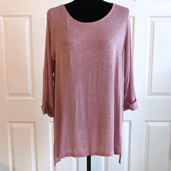Papermoon Soft Jersey Lilac Purple 3/4 Sleeve Top - Picture 1 of 7